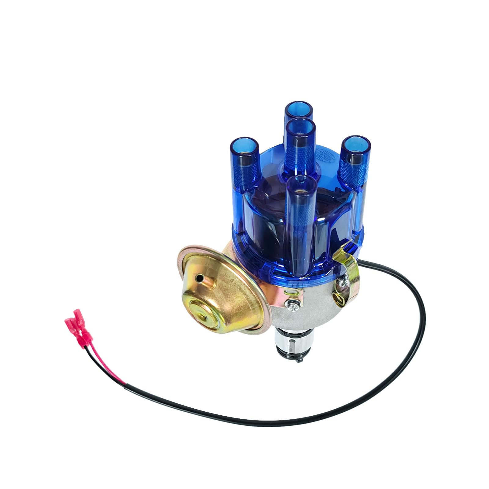 Photo 1 of 034 Vacuum Advance Electronic Distributor Fits for VW Bug Beetle Campmobile Fastback Karmann Ghia Squareback Transporter 1954-1979,Replace 0231170034 0231170034EL (Blue Plastic Cap)
