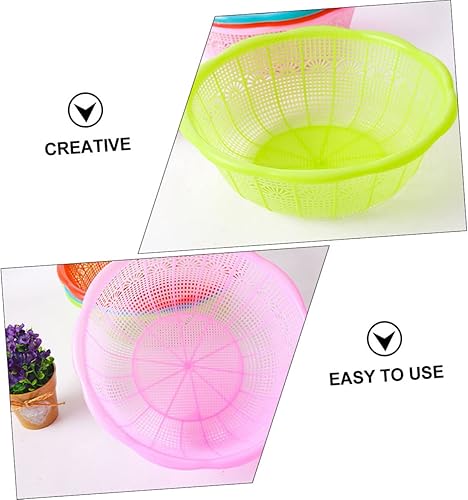Miniatura 6 de 10 Uds. De Plástico Tazón De Arroz Cesta De Lavandería De Plástico Cesta De Frutas De Cerámica Colador De Bayas Colador De Cocina Colador De