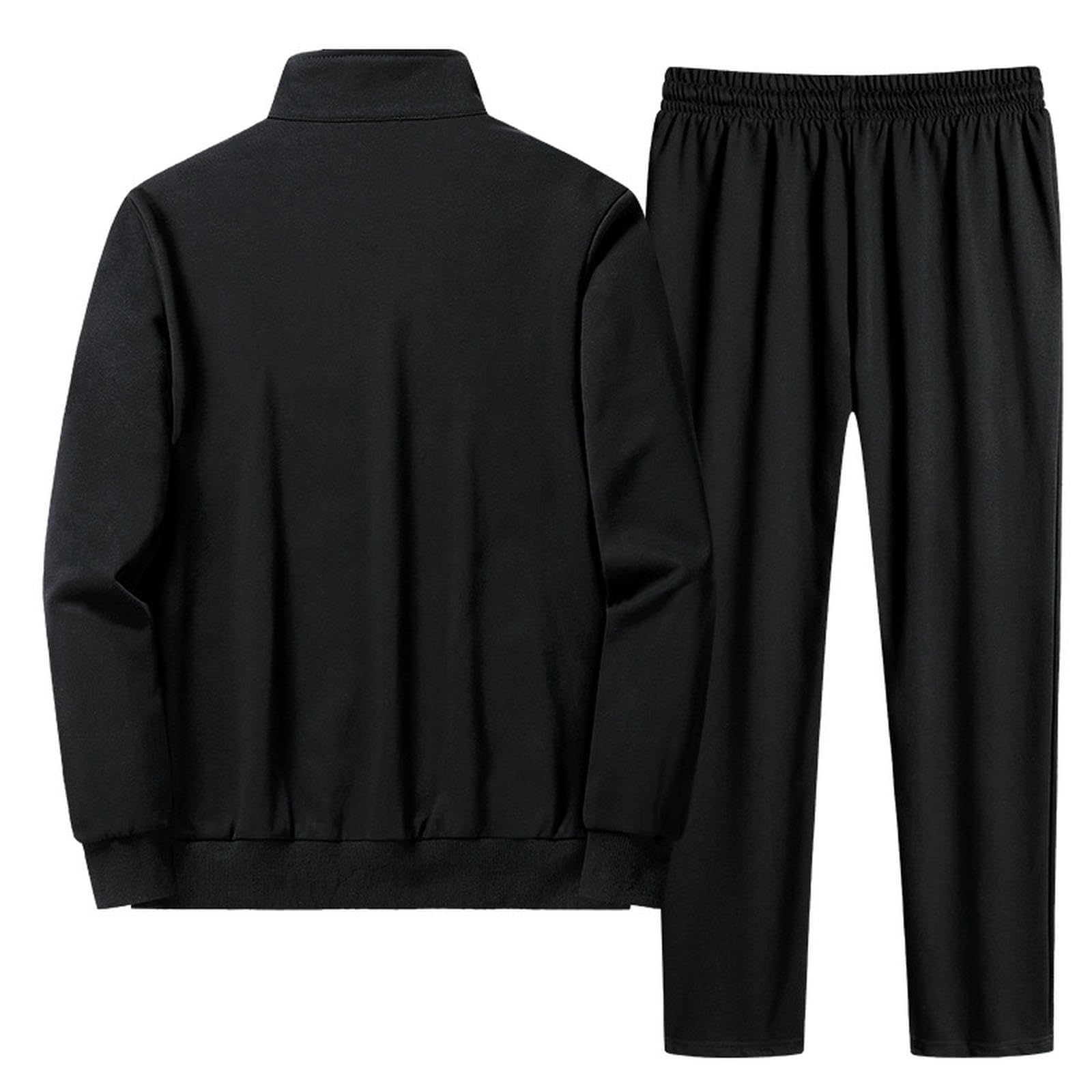 Tute da Uomo A Zip per Uomini, Abbigliamento Sportivo Casual ， Aderente-Grigio-XL