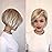 TISHINING Layered Short Blonde Bob Wigs for White Women Chin Length Ash Blonde Side Part Pixie Bob Wig Straight Hair Synthetic Natural Looking Daily Party Wig Inverted Bob Wig