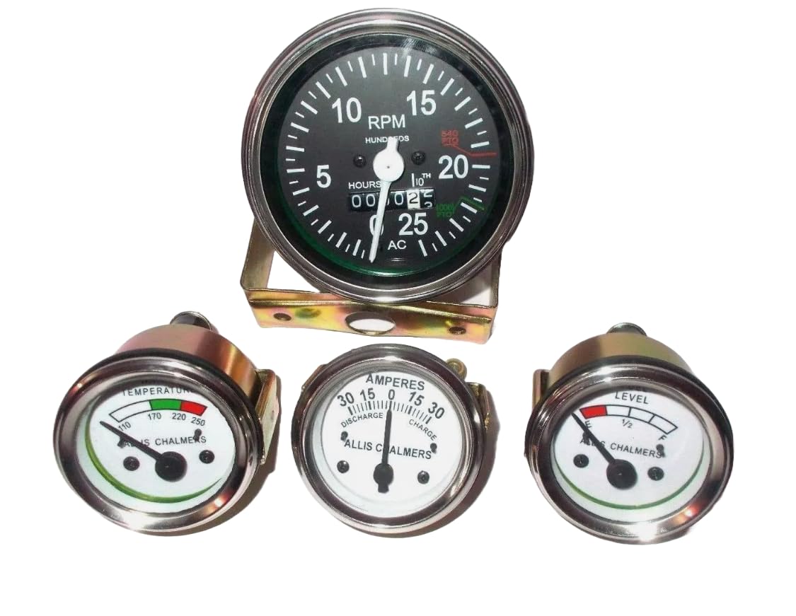 for Allis Chalmers 170 175 180 185 190 XT 200 210 Electrical Temp Fuel Gauger and Tachometer Clock Wise