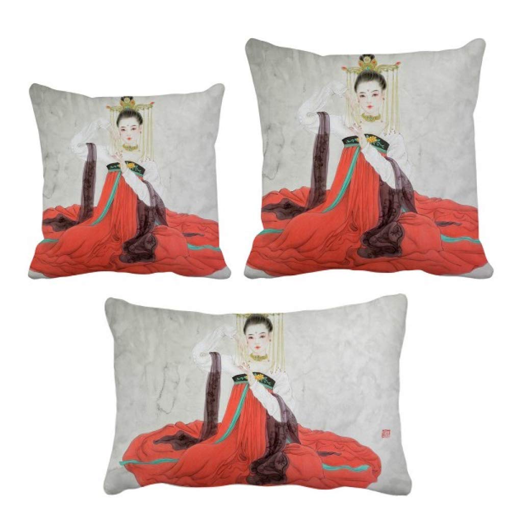 Housse de coussin style chinois aquarelle pour raviver un canapé terne et fatigué