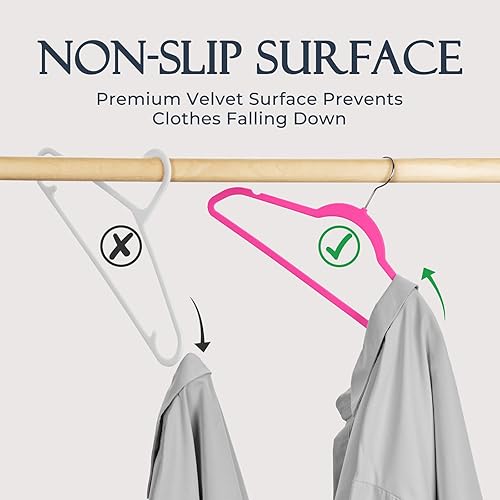 Miniatura 178 de HOUSE DAY - Perchas de terciopelo antideslizantes para trajes (60 unidades)