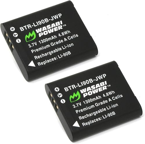 Miniatura 7 de Wasabi Power Batería (paquete de 2) y cargador dual USB-C para Ricoh DB-110 y Ricoh GR III, GR IIIx, Theta X, WG-6, G900, G900 II, G900SE II