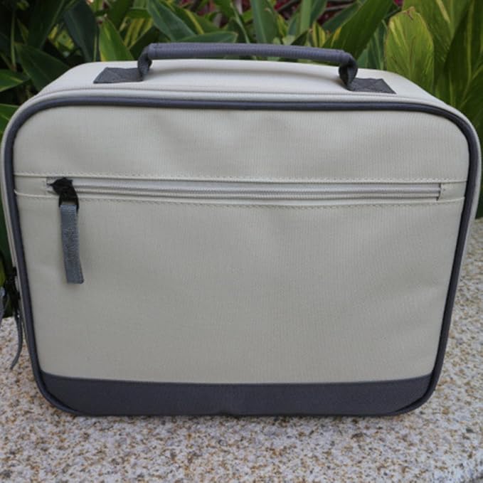 Estuche portátil de tela para accesorios digitales blanco miniatura 8