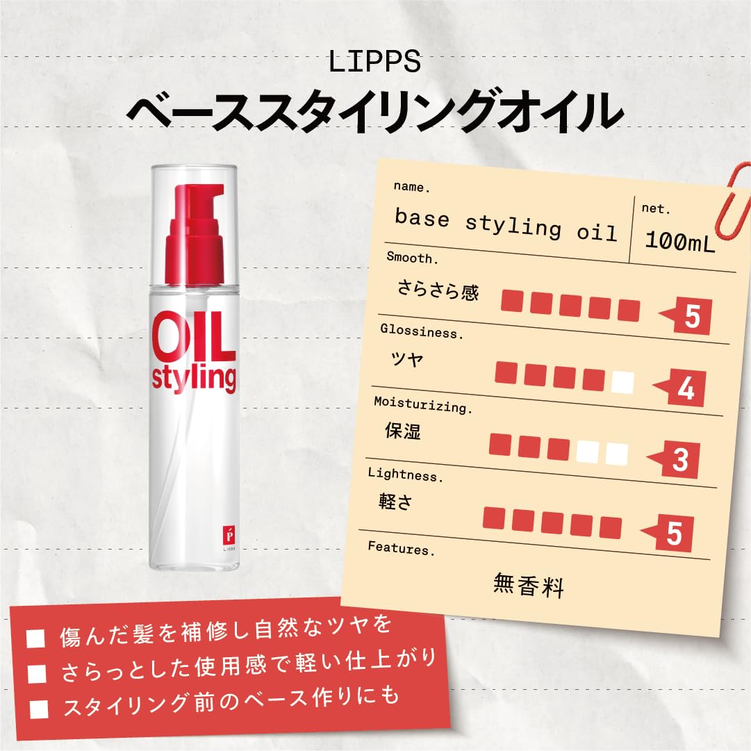 Amazon.co.jp: LIPPS（リップス）ヘアオイル ベーススタイリングオイル