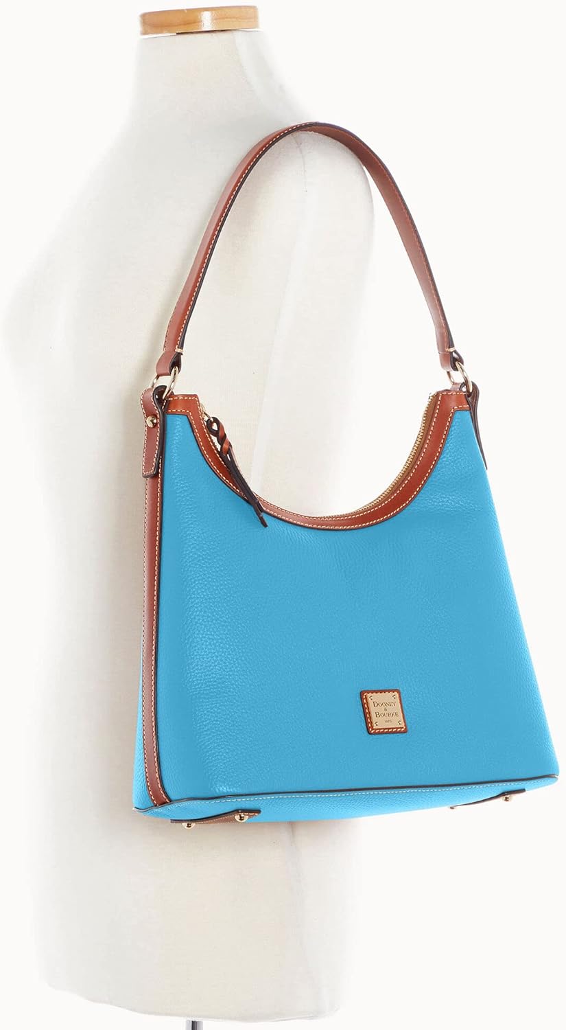 Dooney & Bourke Handbag, Pebble Grain Hobo Shoulder Bag - Sky Blue
