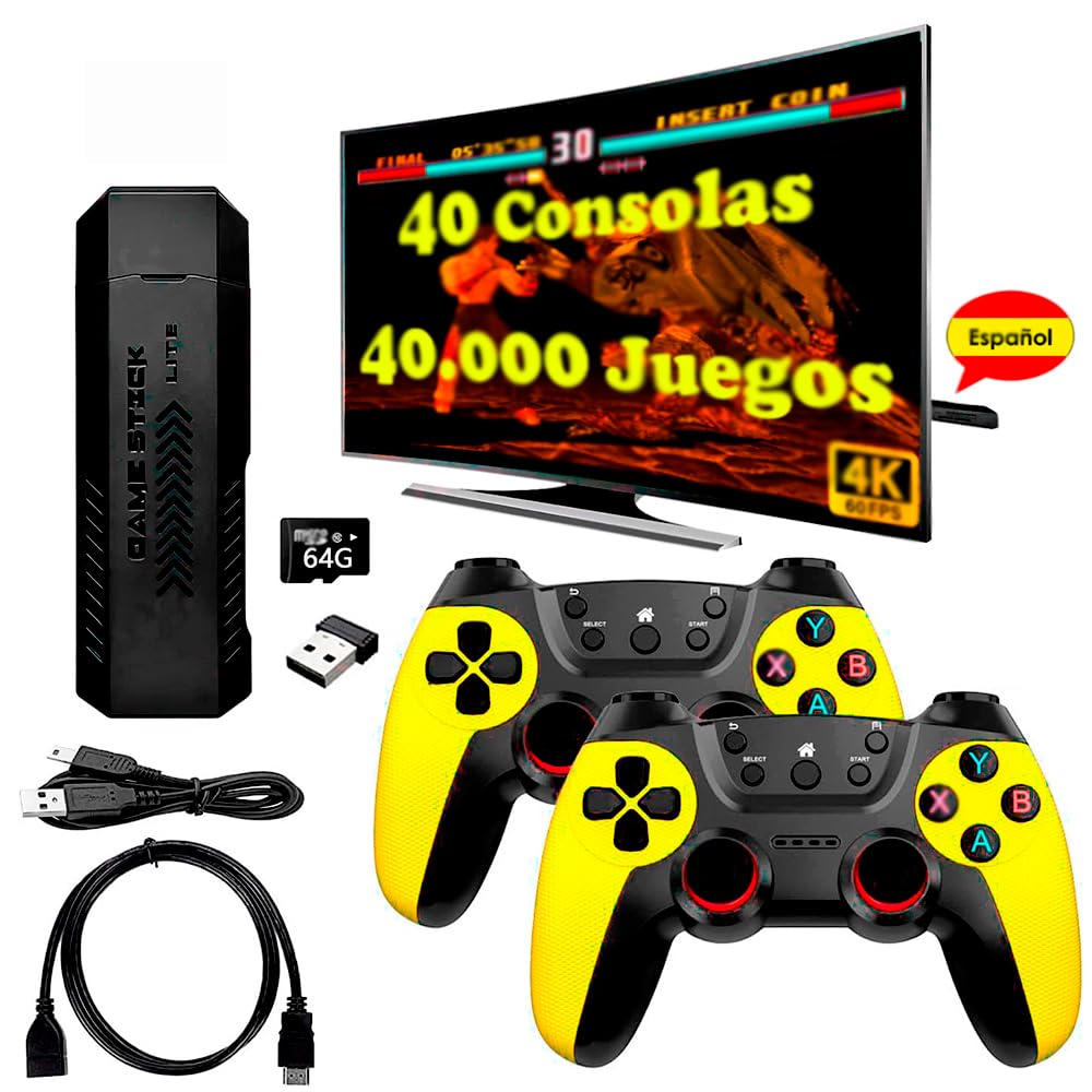 Genérico Consola Retro - Consola Portatil - Game Boy - Retro Game Console - Emulador Consola Retro - Game Stick Lite 4k - Game Tv Stick - Videoconsola Retro - Consola Arcade - ARKADIAGAME