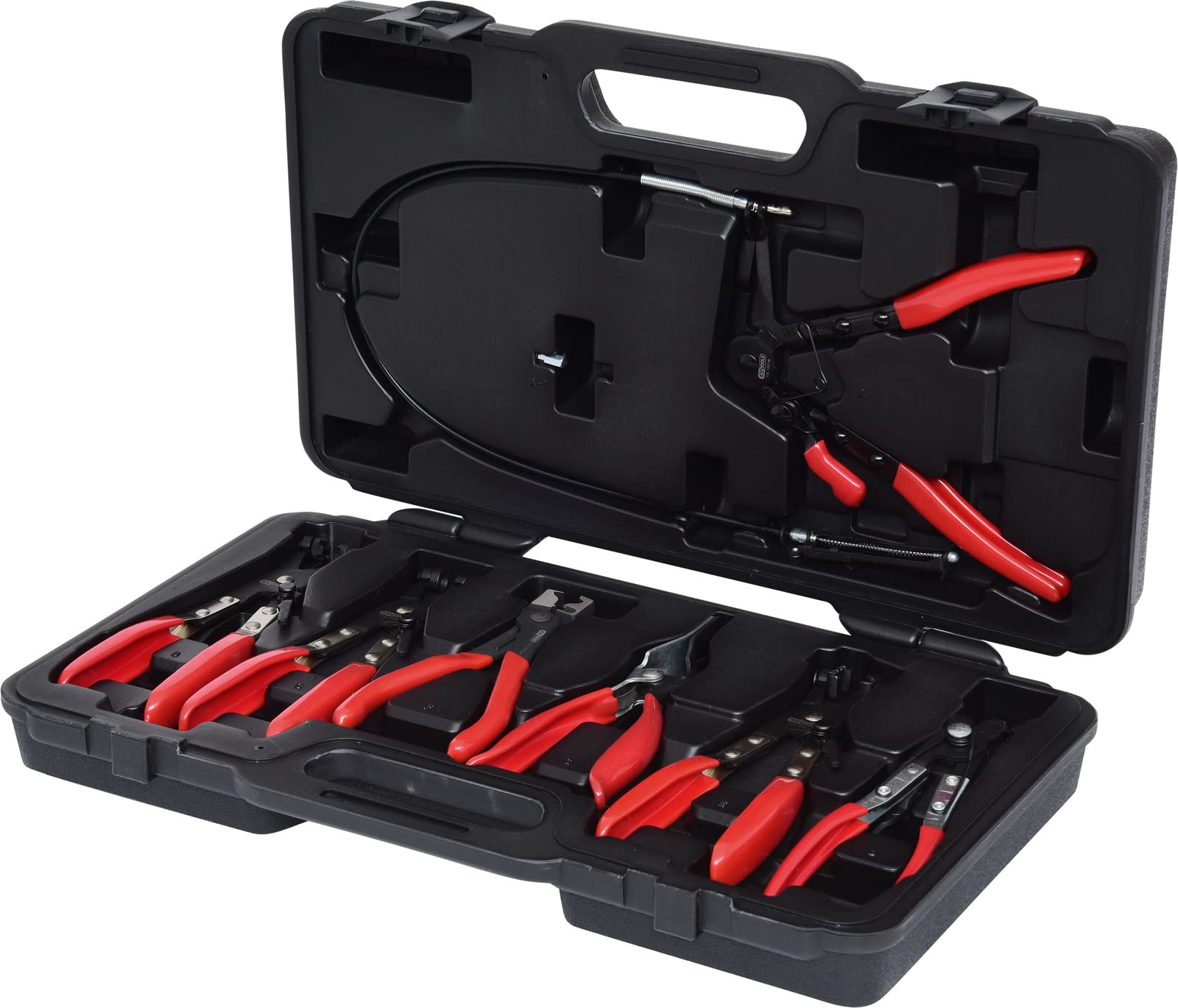 KS Tools 115.1055 Juego de alicates para abrazaderas de mangueras para vehículos industriales, 7 pzs