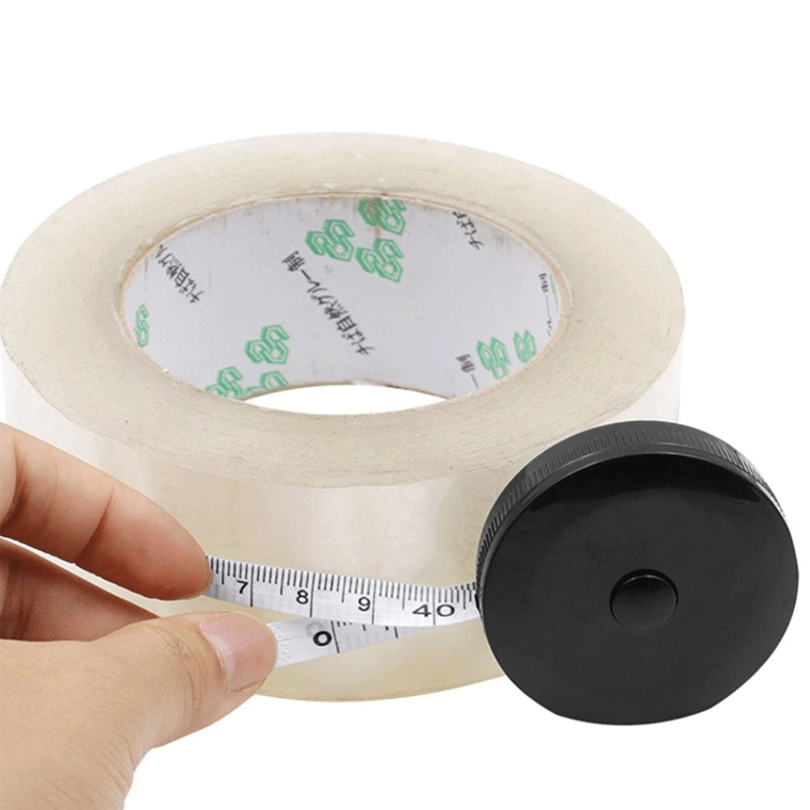 Miękka taśma miernicza ABS+PVC | Biały/czarny miara do szycia krawca: miękkie narzędzie(Schwarz)
