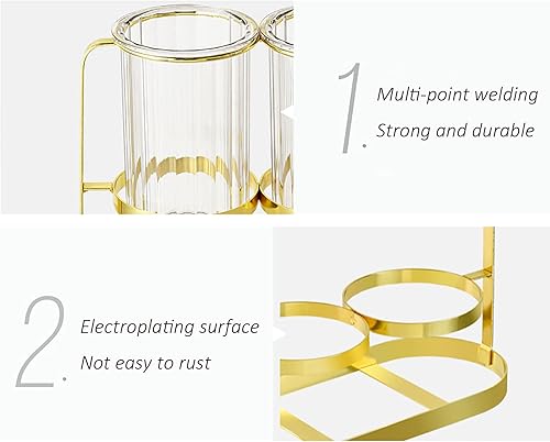 Miniatura 6 de Utensils Silverware Holder with Metal Bracket, Cutlery Caddy, Flatware Spoon Fork Knife Tabletop Organizer for Party Kitchen Dining Room - Gold