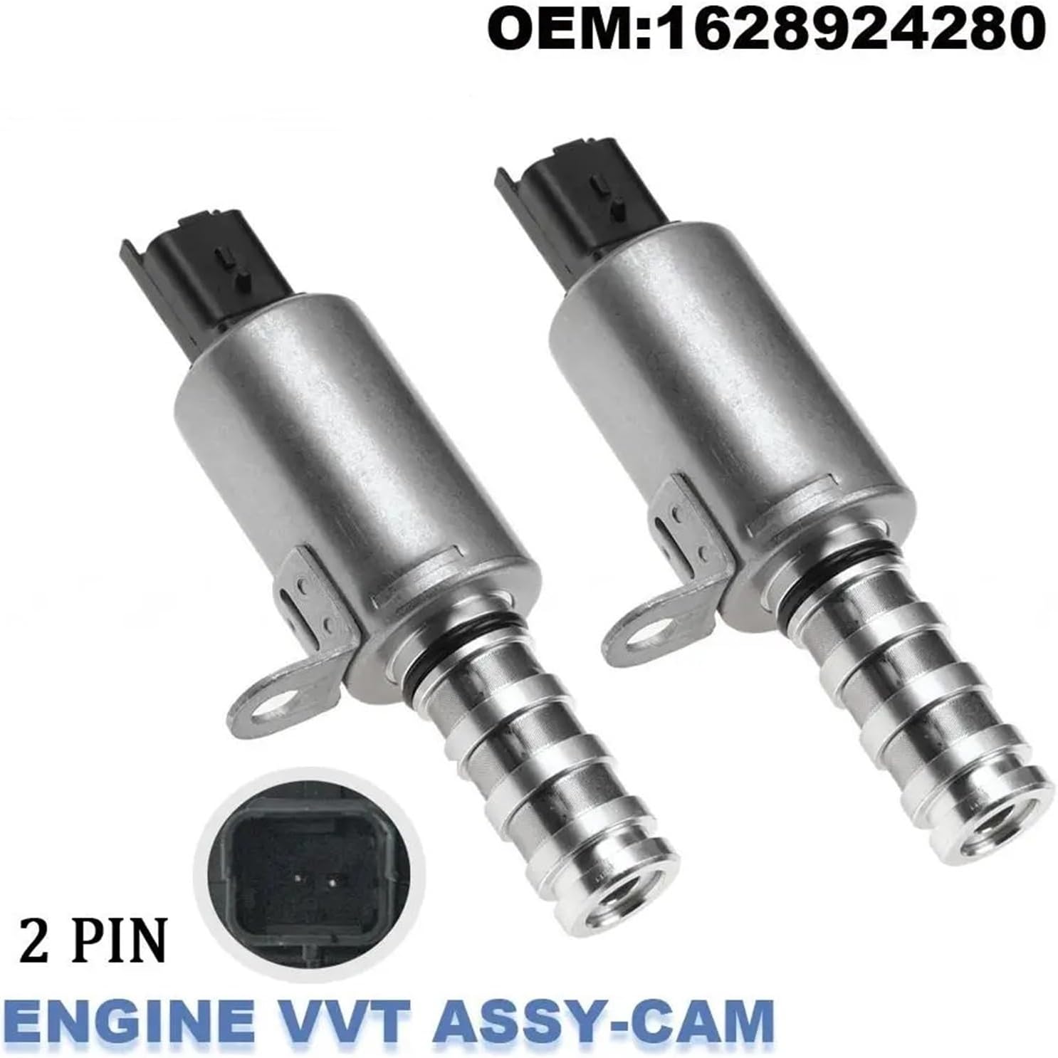 1/2 Pcs Fit For Mini Cooper R56 R55 R57 Fit For BMW F20 F21 F30 F31 Fit For Citroen C3 C4 Fit For Peugeot 207 Variable Valve Timing VVT Solenoid 1628924280 Engine Kits(2 PCS)