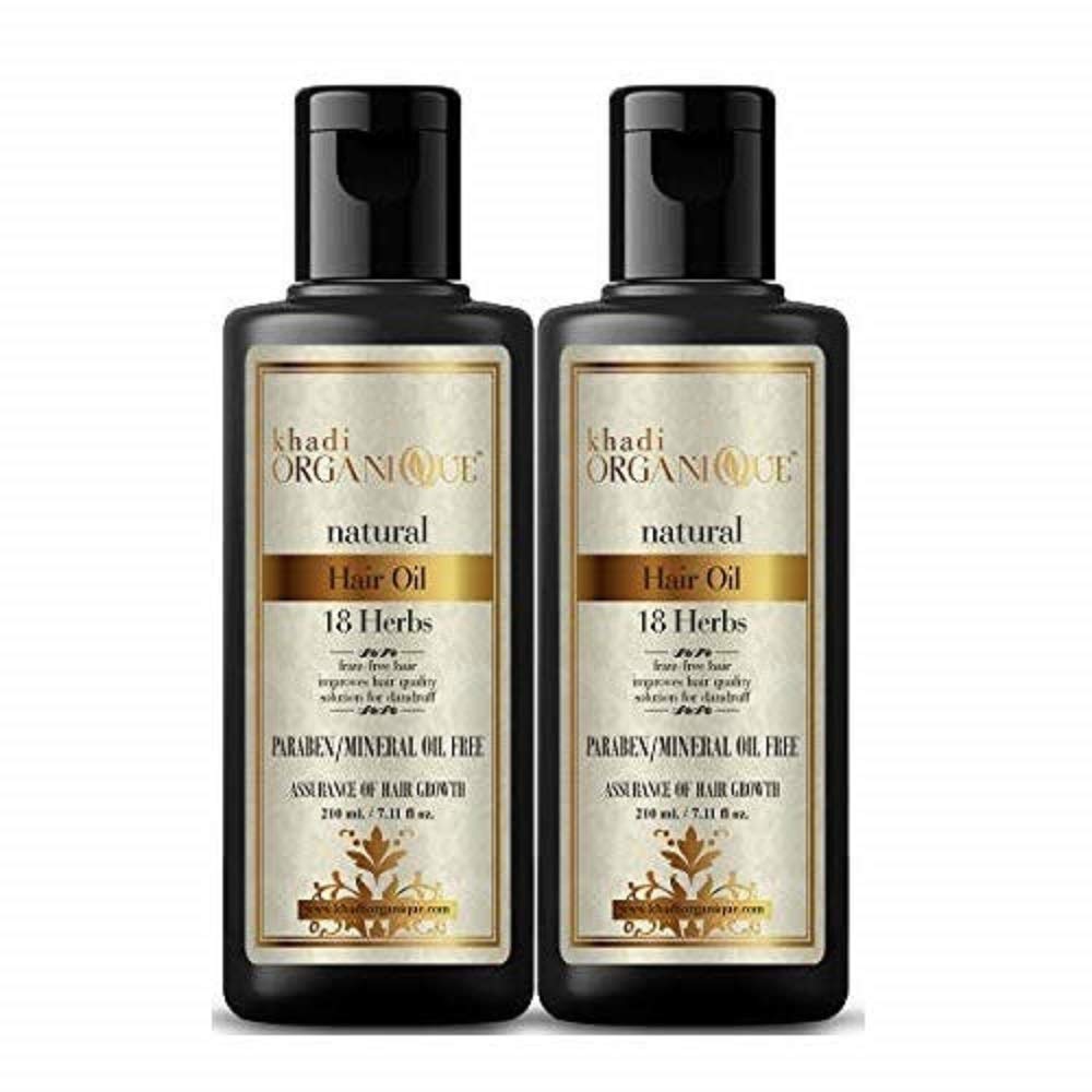Buy 18 herbs Ayurvedic natural hair oil by Khadi,pack of 2X210ml