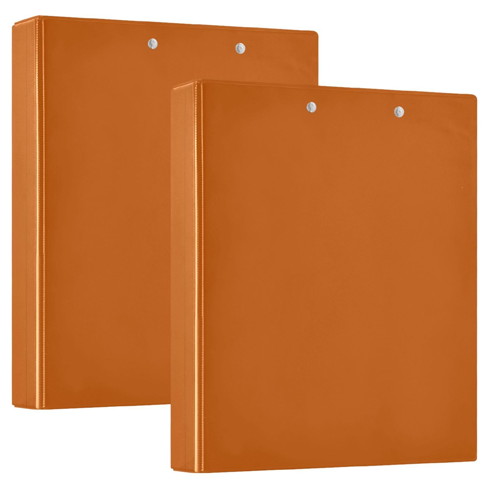 Raccoglitore a tre anelli stampato, 3,8 cm, raccoglitore ad anelli a D con tasche, raccoglitore decorativo per scuola, università o ufficio, arancione bruciato, taglia unica ex2