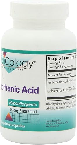 Miniatura 3 de Nutricology Ácido pantoténico - Vitamina B5 para hombres y mujeres, calcio, suplemento de 500 mg, puro, orgánico, cápsulas vegetarianas - 90 unidades