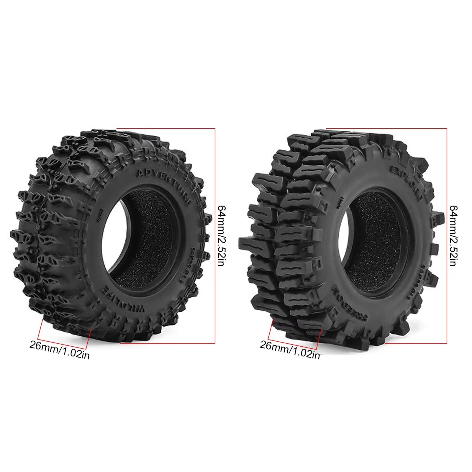 Pneumatici Gomma Cingolati 1,3 Pollici Per Traxxas Per TRX4M 1/18 Accessori