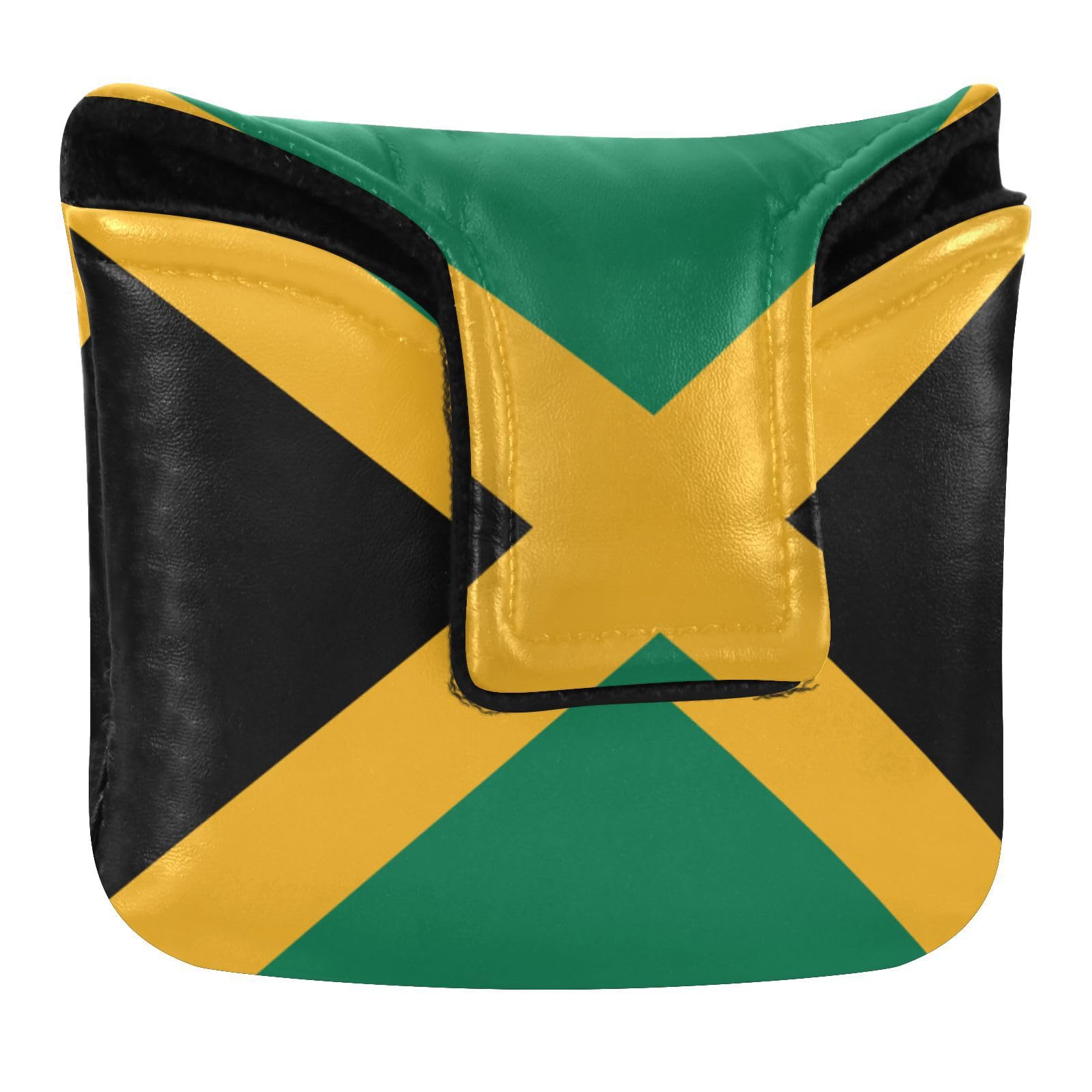 Mallet Putter Covers Magnetic Closure Flag Jamaica Putter Headcovers for Mallet Square Waterproof PU Leather funda para Driver de Golf