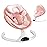 LAREX Baby Swing Infant Swing Electric Toddler Baby Rocker Portable for Newborn Boy Girl, 5 Sway Speeds with Remote Control, 10 Preset Melodies and Bluetooth, 0-6 Months Max 20 Lbs (Pink)