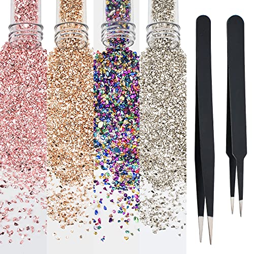WANDIC 4 Color Crushed Glass