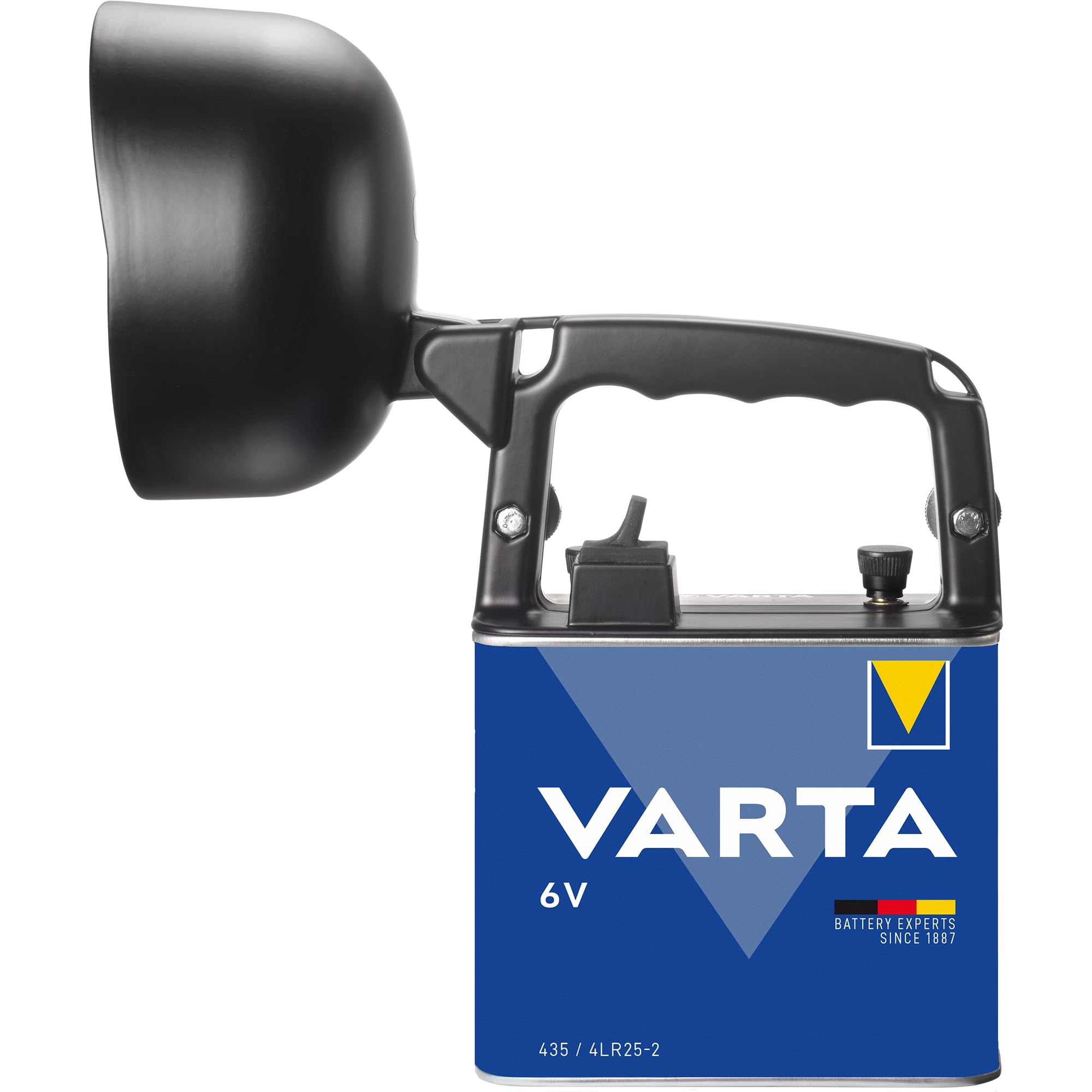 Varta Lampe de travail LED, Work Flex BL40 projecteur portatif, 2 Lichtmodi | 145° tête réglable en hauteur, résistant à l'huile, incl. Lo Power 6 V pile, piles de rechange disponibles réf.