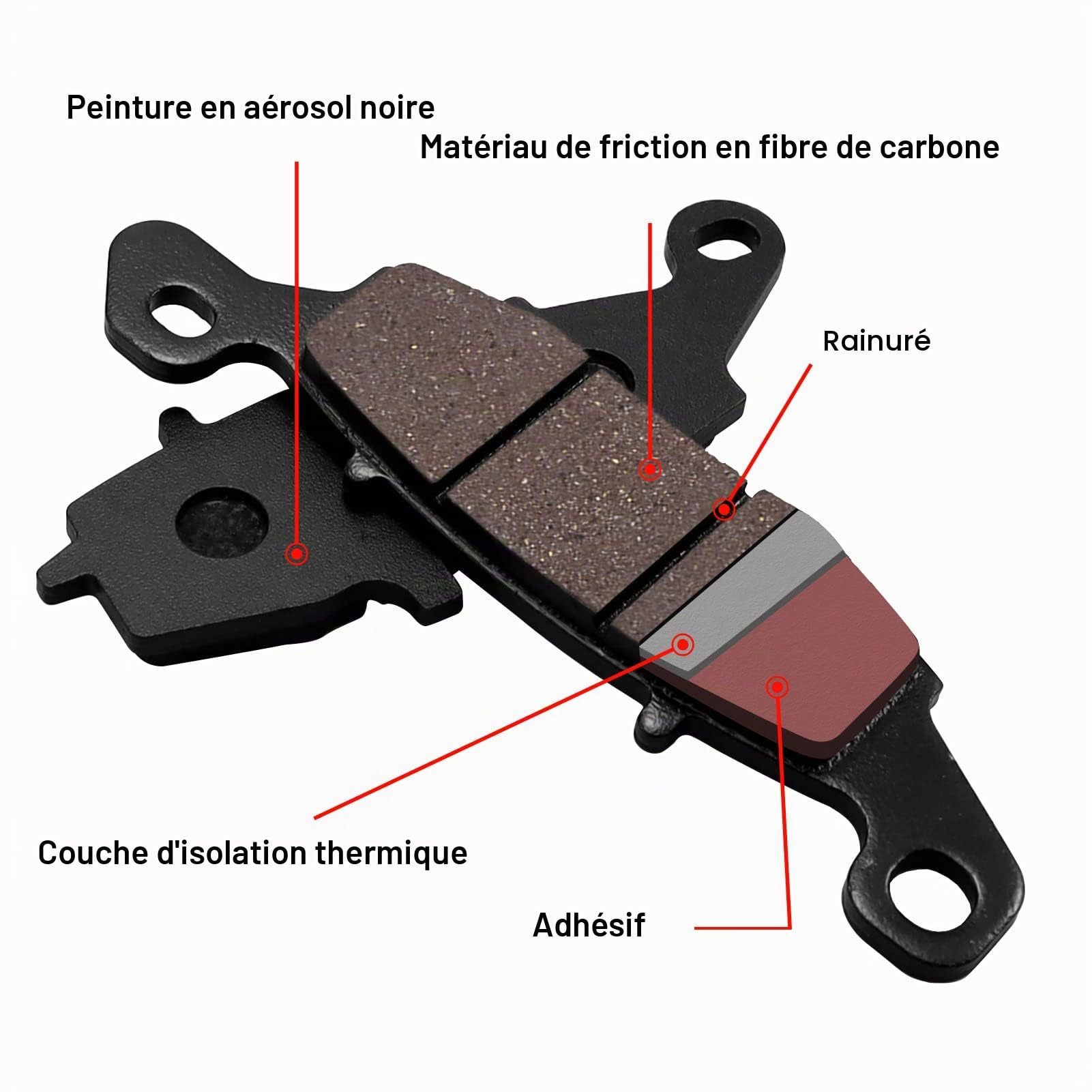 Plaquettes de Frein Avant et Arrière pour Kawasaki Z750 Z 750 ZR750 2004-2006 Z750S ZR 750 2005-2007 GPz 1100 ZX1100 E GPz 1100 F1 ABS KLE 650 Versys 2007-2008