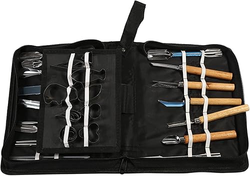 Miniatura 6 de AYNEFY Kit de herramientas de tallado culinario de cocina, 46 piezas de verduras y frutas, herramientas de tallado de alimentos, cincel de comida de