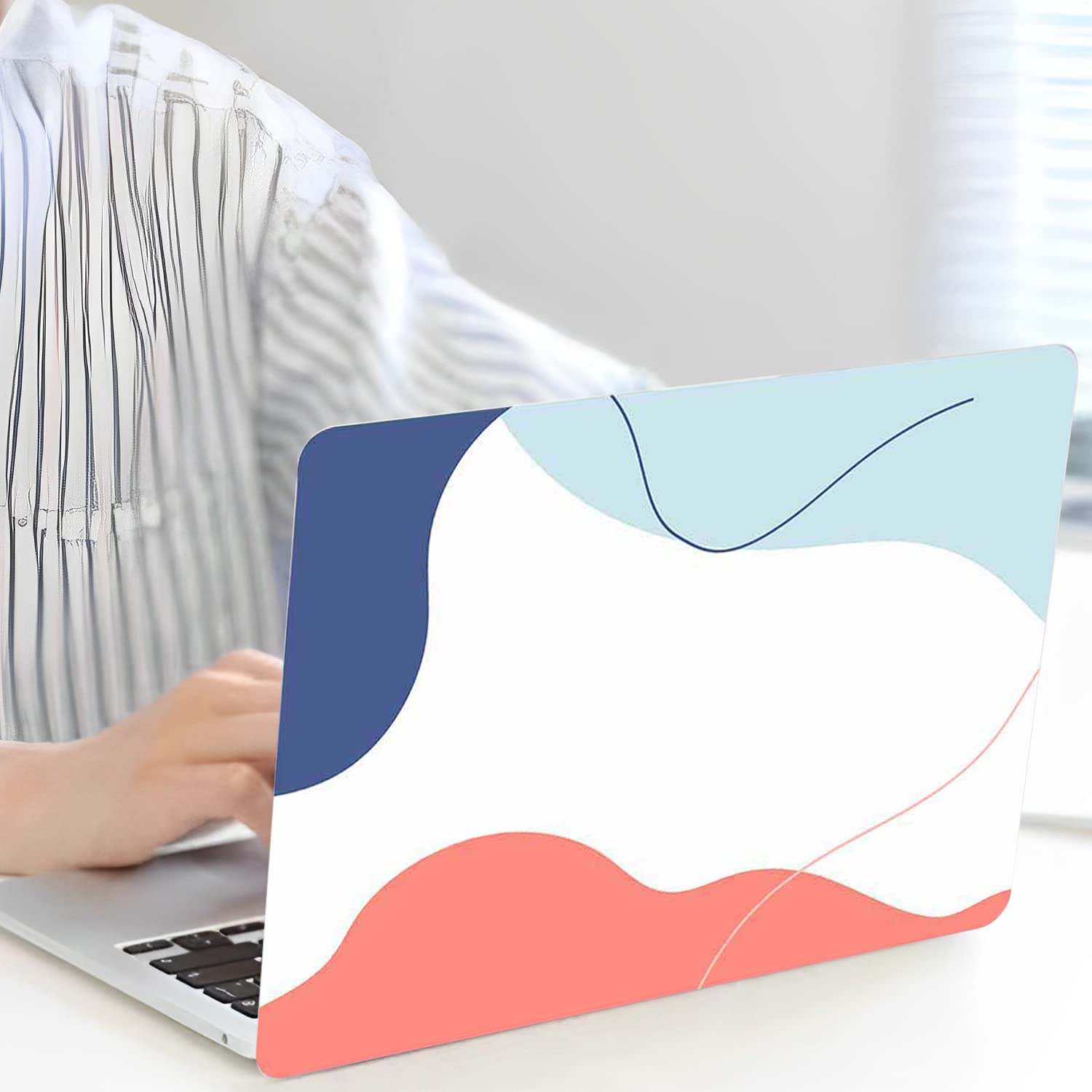 Coque MacBook Air 13 Pouces A1466 A1369 - Étui Rigide Transparent Scintillant Blanc Protecteur Ultra Léger 2010-2017