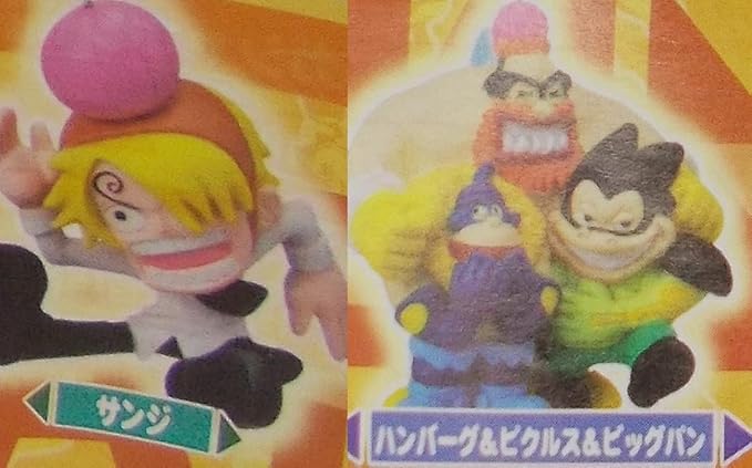 Amazon ガシャポン ワンピースイング Part11 サンジ ハンバーグとピクルスとビッグパン 2コセット カプセル玩具 おもちゃ