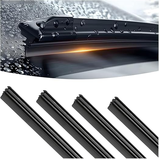 4PCS Car Windshield Wiper Blade Strips, DIY Silicone Car Frameless