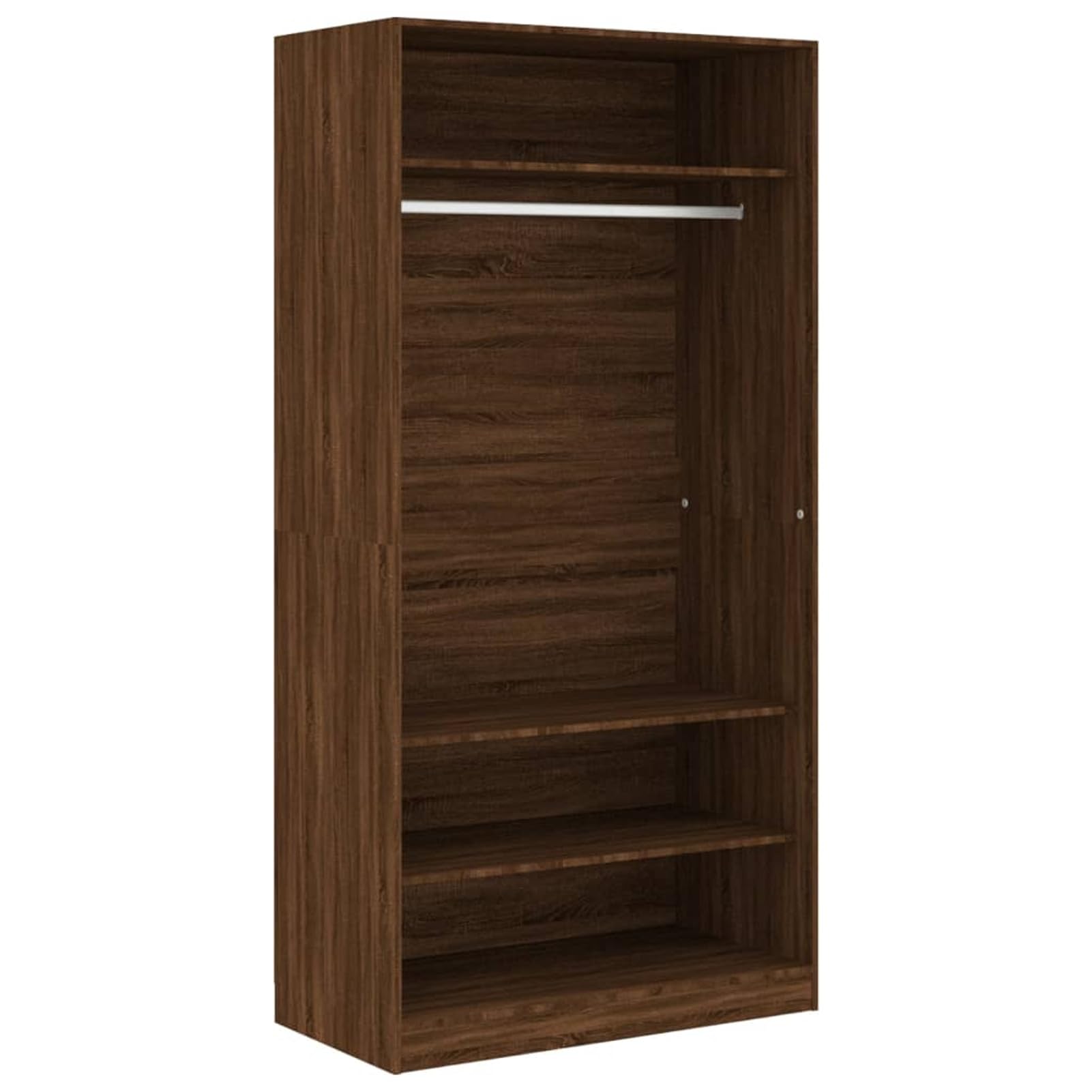 Rantry Mobile Armadio Rovere Marrone 100x50x200 cm in Legno Multistrato, Salvaspazio Armadietto da Esterno, Mobili Esterno Balcone per Soggiorno, Ufficio, Camera da Letto, Bagno