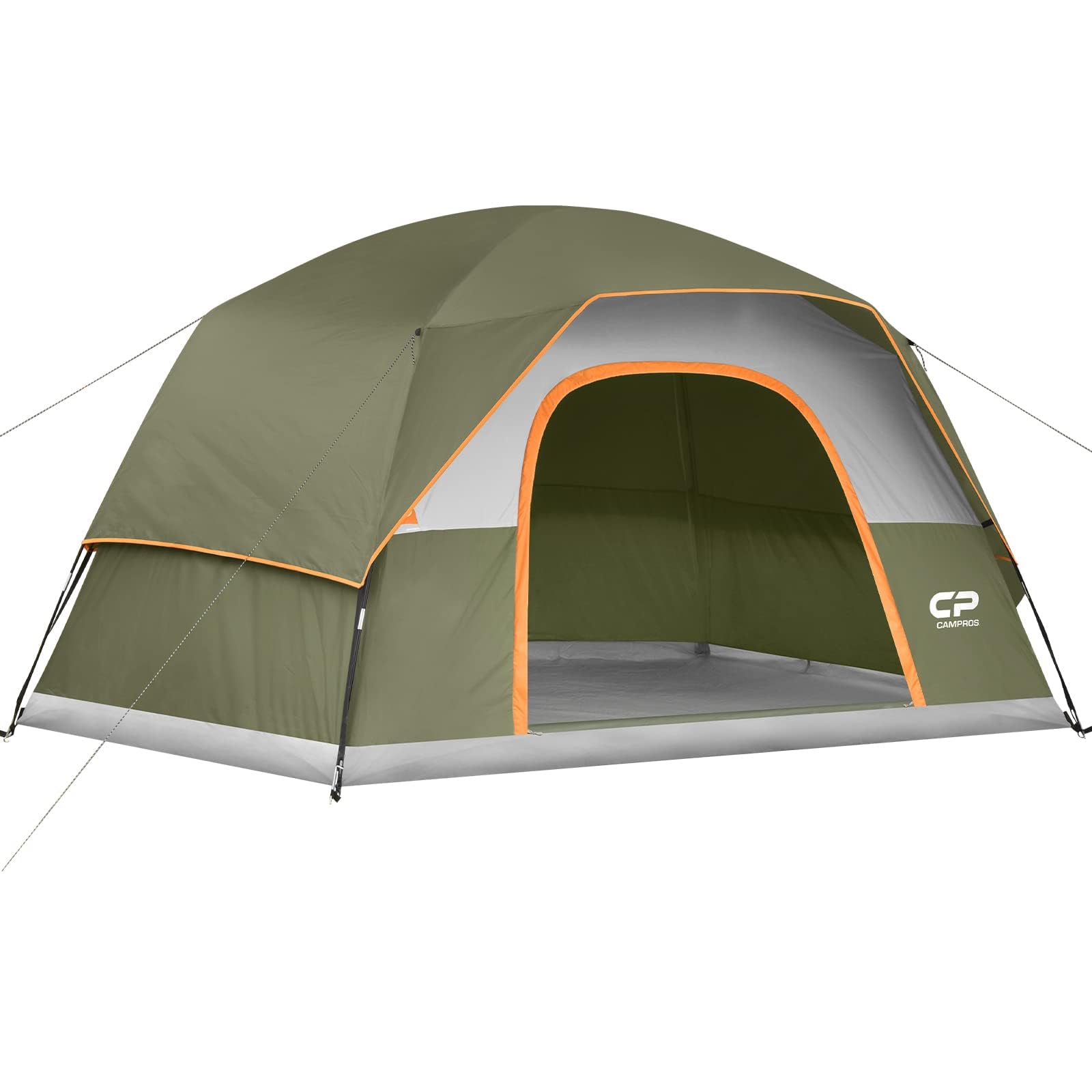 CAMPROS Tent 6/8 Person Camping Tents, Waterproof Windproof Family Dome Tent with Top Rainfly, Large Mesh Windows, Double Layer, Easy Set Up, Portable with Carry Bag, for All Seasons