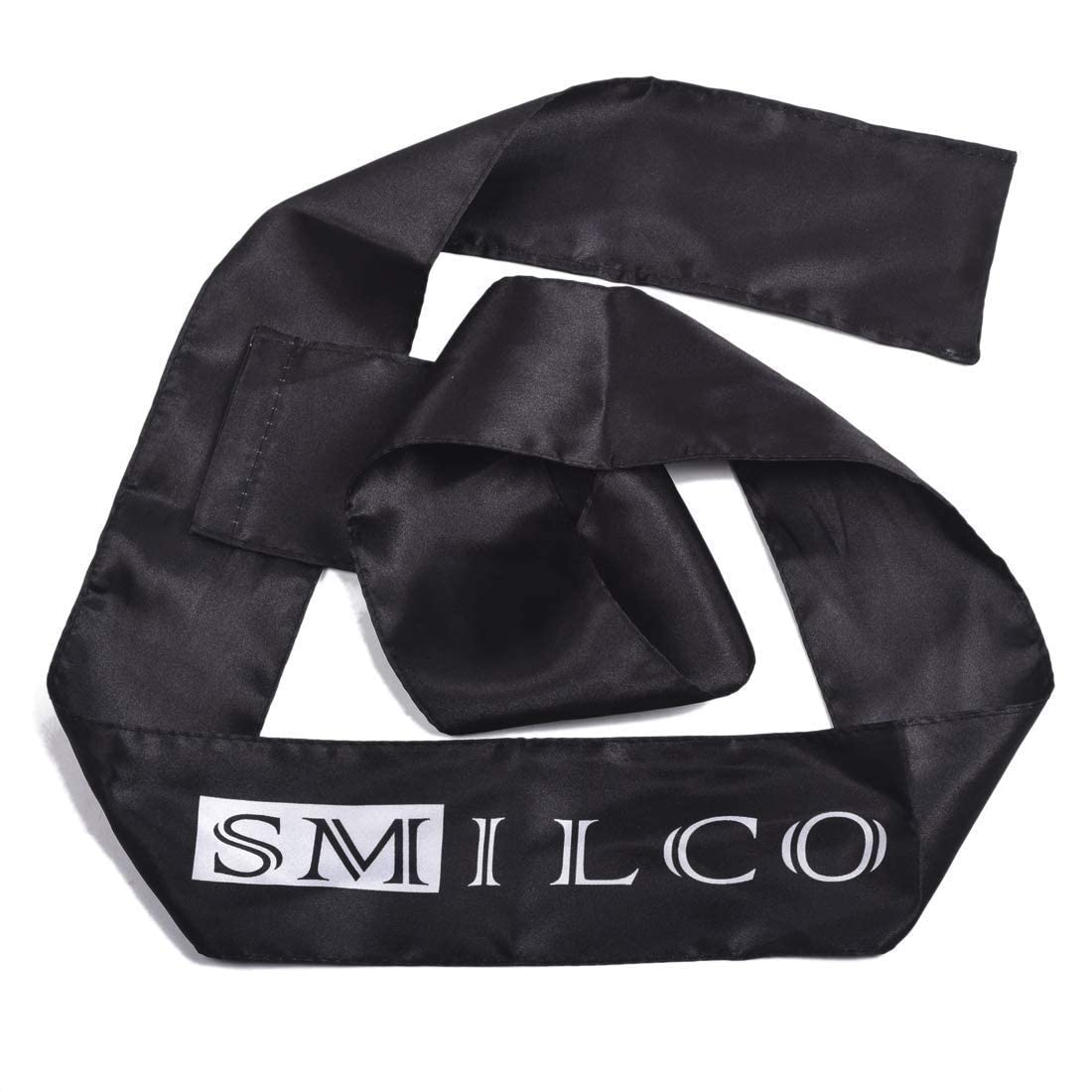 Black Satin Edge Laying Scarf Wrap for Hair Edge Wrap Wig Grip Band 58 X 3 Inches Edge Control Scarf for Women Lace Frontal Wigs Makeup Facial Sport Yoga (1 Pack, Black)