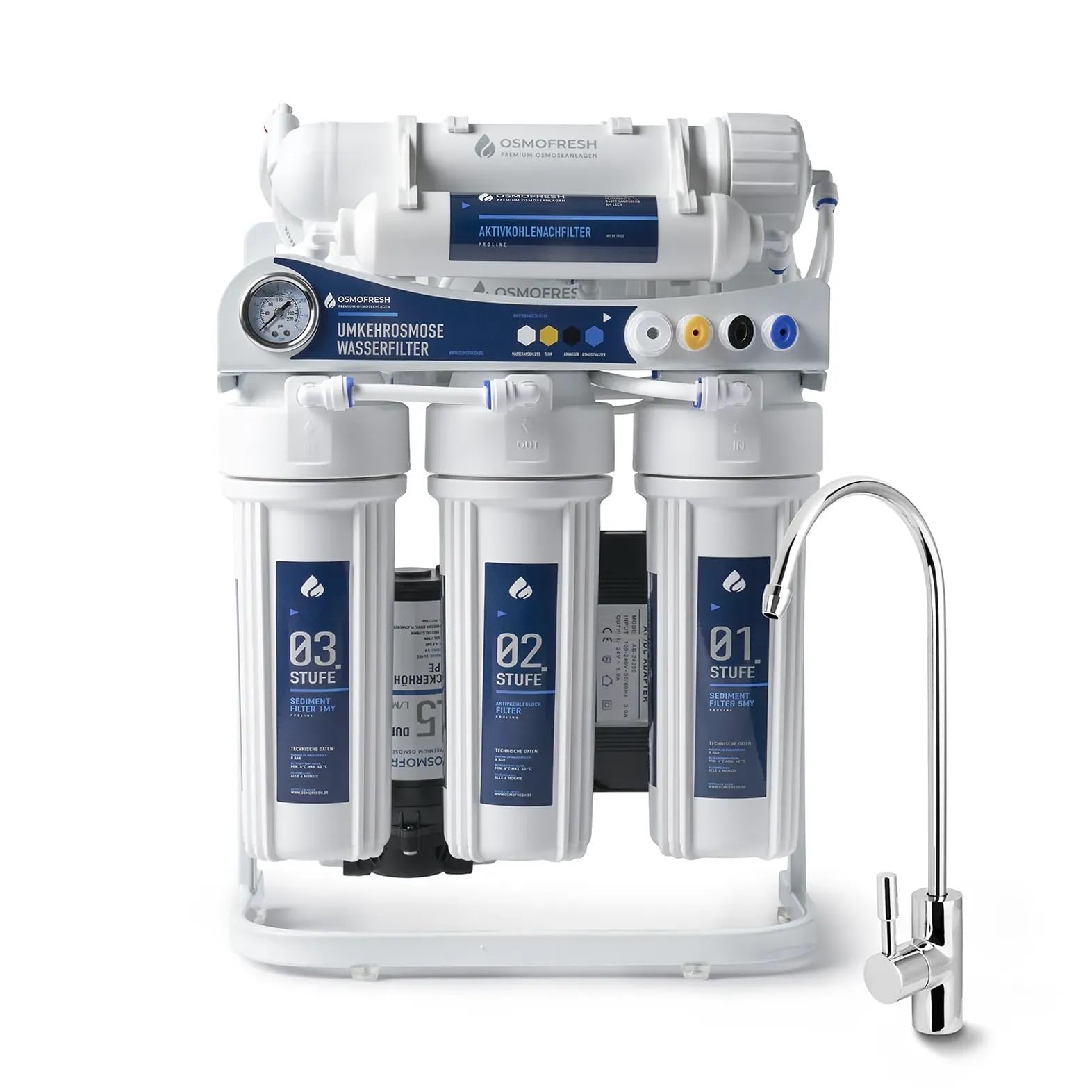 Naturewater RO Umkehrosmose Membran Mit 200 GPD 750 L/Tag, 10 Zoll (254 Mm), Ersatzmembran Für Umkehrosmoseanlage, Osmosefilter, Wasserfilter Für Trinkwasser
