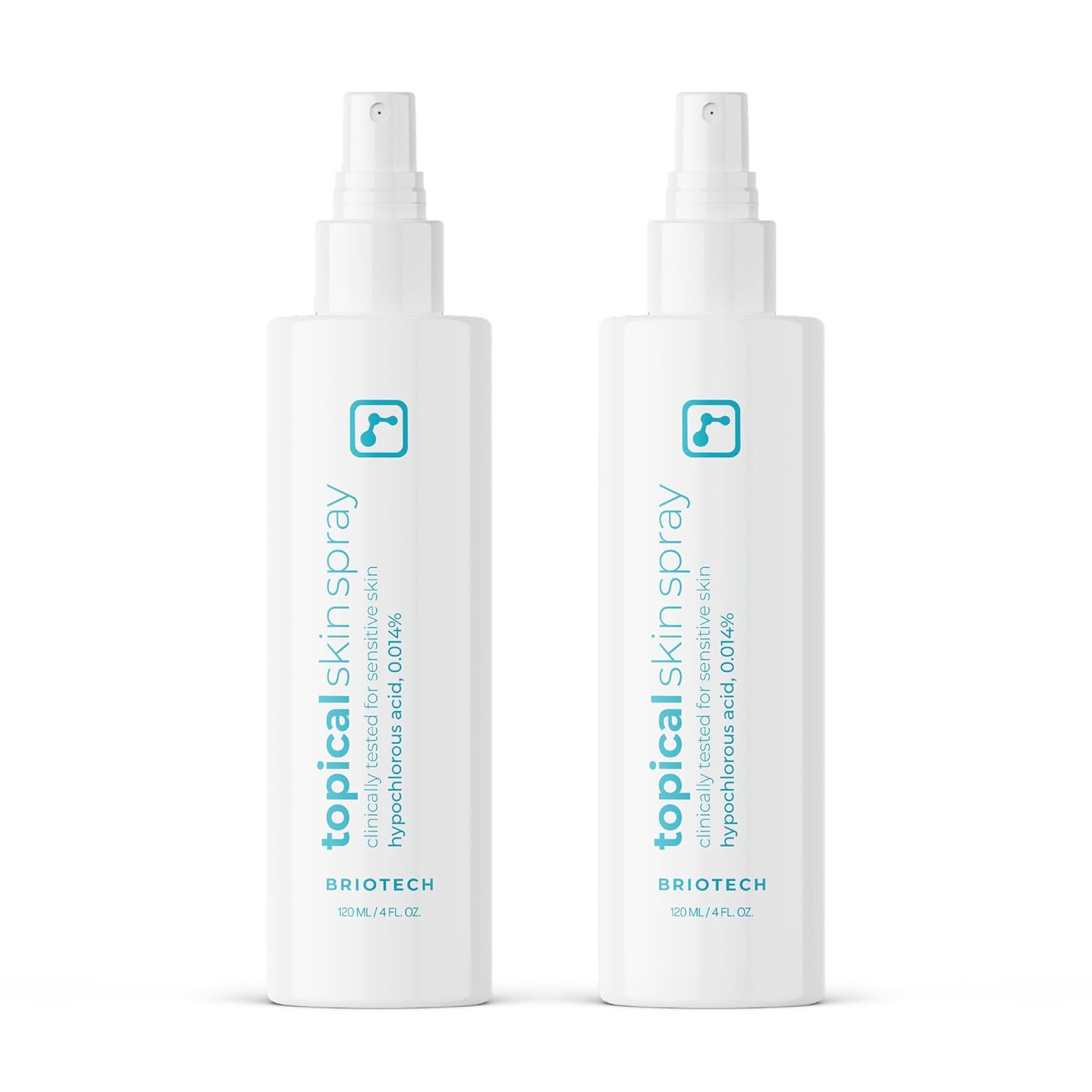 BRIOTECH Spray tópico para pele, spray de ácido hipocloroso para pele sensível, névoa facial HOCl, suporte de corpo inteiro contra irritação, vermelhidão calma, acalma os pés e…