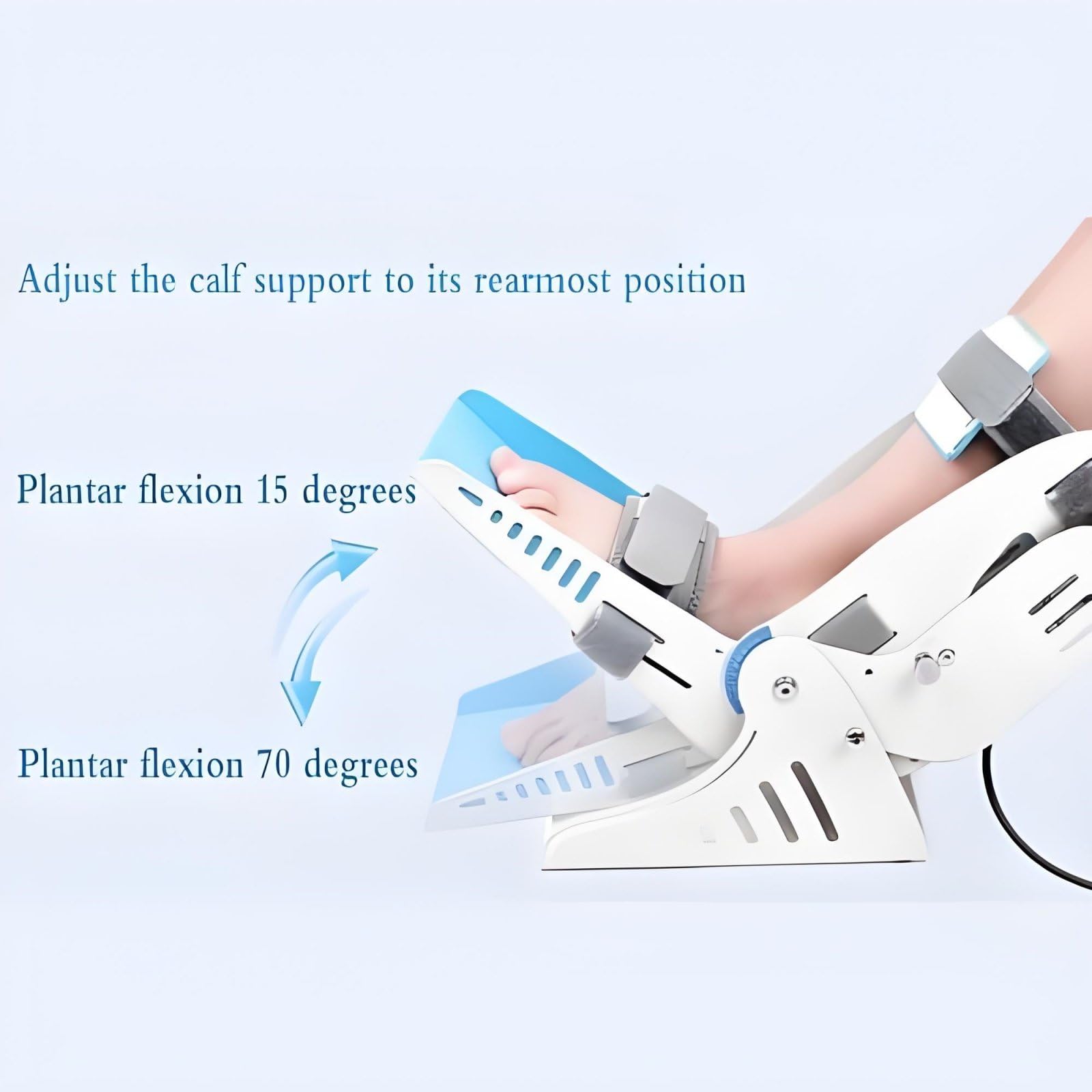 Entrenador de tobillo eléctrico, equipo de rehabilitación de tobillo, entrenamiento de ajuste de 9 velocidades, adecuado para personas con rigidez de ligamentos después de un accidente cerebrovascular