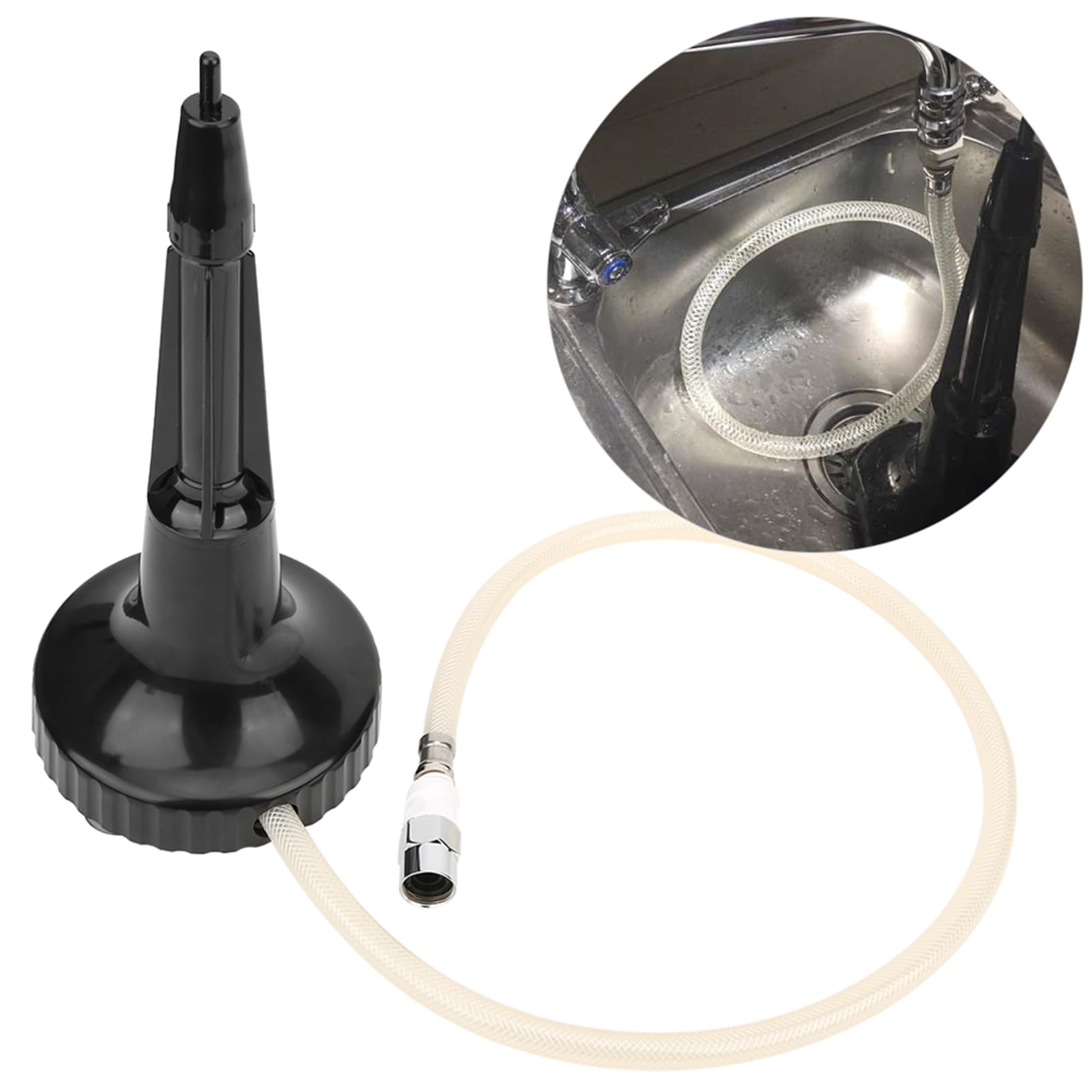 Bewinner Lavavetri Portatile per Bar - Pulizia Rapida con Rubinetto da 22 Mm e Adattatore Filettato da 20 Mm, Lavatazzine Compatto per Bar, Ristorante, Casa
