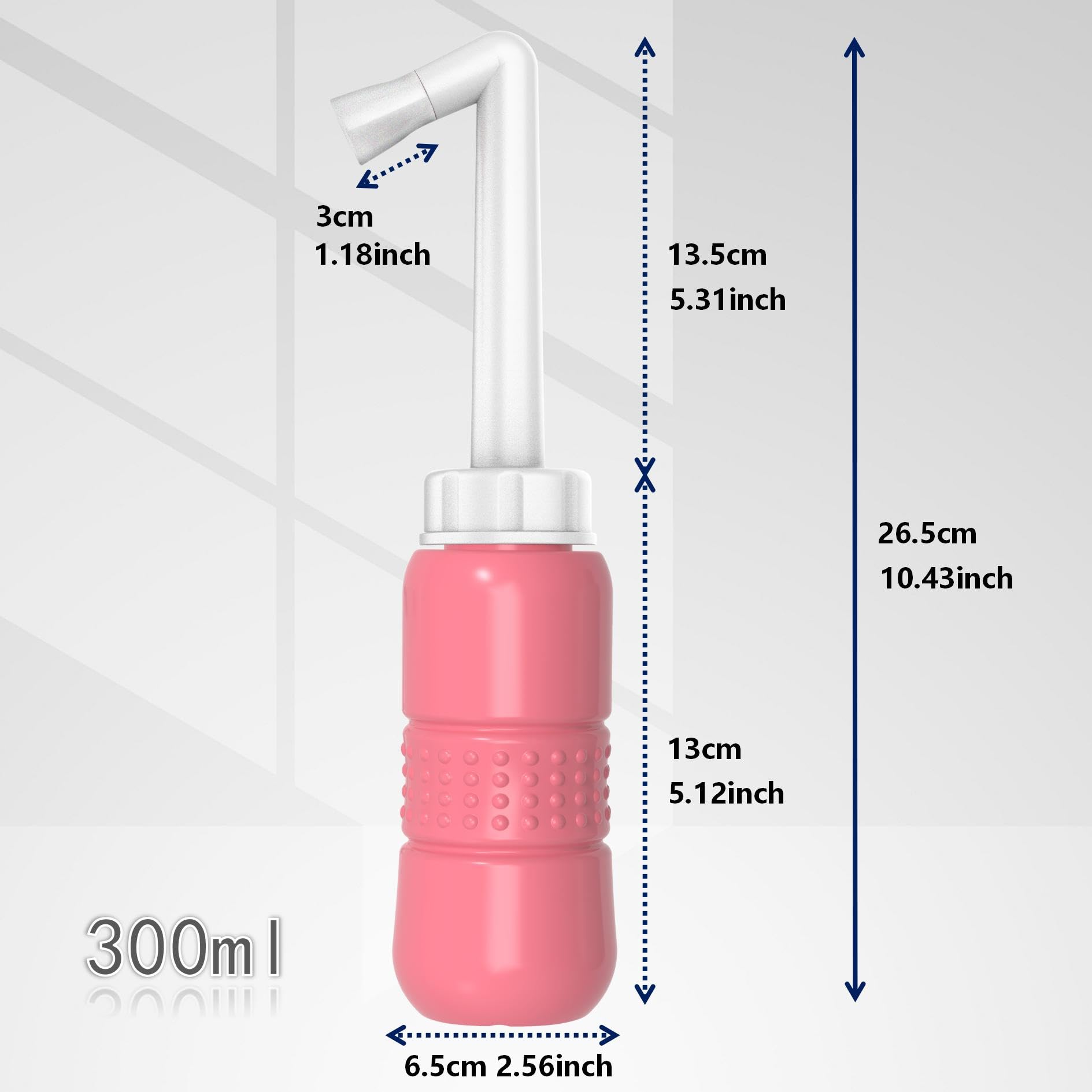 2Pcs-Pack Portable Bidet for Travel Personal Hygiene Cleaning-Postpartum Perineal Care-Portable Hand Held Travel Bidet Sprayer for Women or Men,300ml 10oz Post-Birth Perineal Wash Bottle,Blue Pink - Image 4