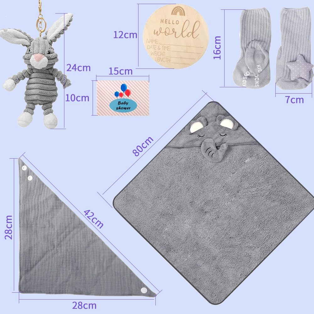 7-in-1 babycadeauset voor geboorte, pasgeborenen, geschenkmand 7-in-1 babycadeauset voor geboorte, pasgeborenen, geschenkmand