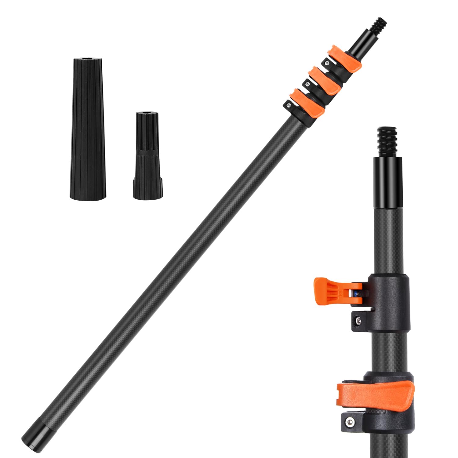 Telescopic Pole Carbon Fiber, 3.65m/12FT Extension Pole Window Cleaning Pole, Paint Roller Extension Pole,Lightweight and Stable Multi-purpose extendable pole for Cleaning Tool — image 1
