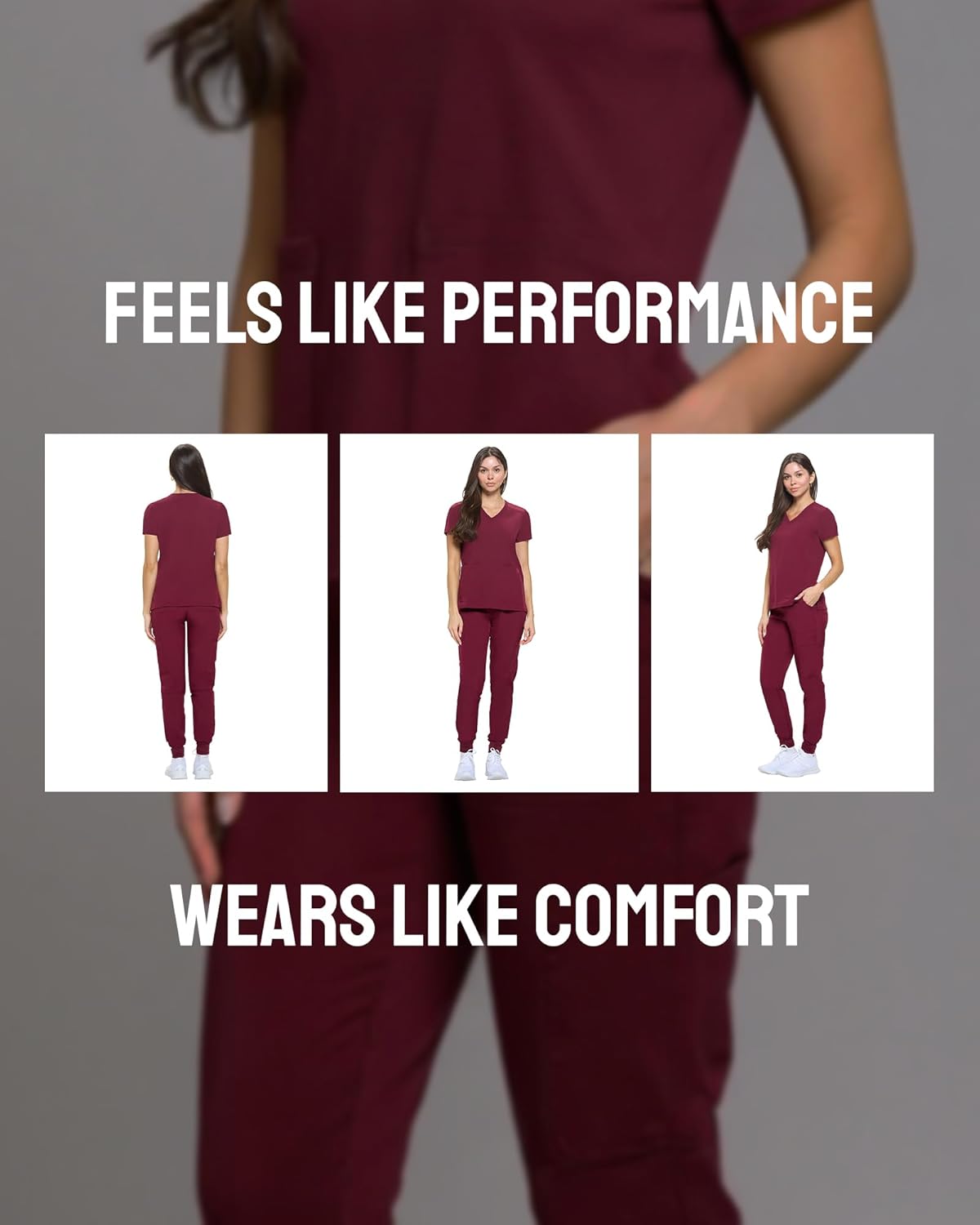 Natural Uniforms Womens Essential Cool Stretch Jogger Scrub Set with Regular and Petite Sizes - Image 6