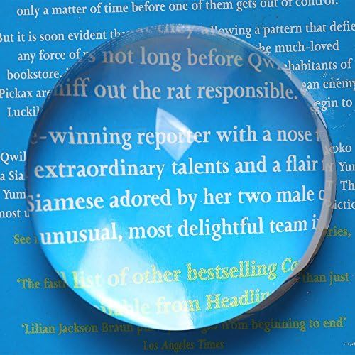 BIJIA Lupa acrílica de 3.2 pulgadas, lupa de lectura, lupa de cúpulapisapapeles óptica de media bola con caja blanca (3.150 in)