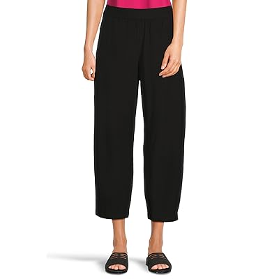 Eileen Fisher Washable Stretch Crepe Petite Ankle Barrel Pant Women