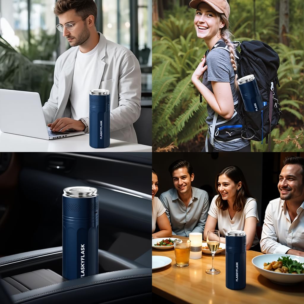 Refrigerador de insulina de viaje USB - Refrigerador médico portátil con control inteligente 2-8℃ y pantalla LCD, incluido nuevo gel en anillo, certificado TSA para diabéticos (azul)