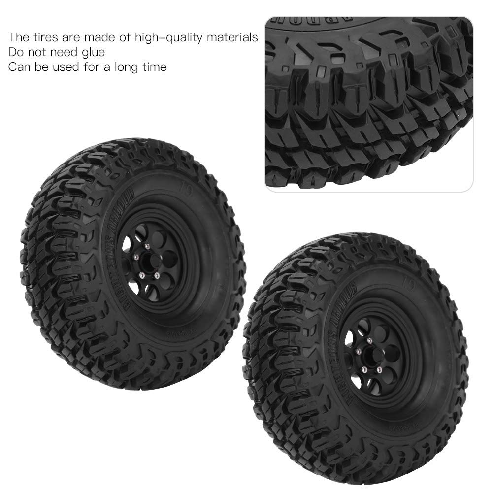 Gumowa opona Rc, potężna wydajność tłumienia drgań Łatwa instalacja i demontaż Miękka tekstura i silna przyczepność Opona samochodowa Rc do Axial 1/10 Axial RC Crawler