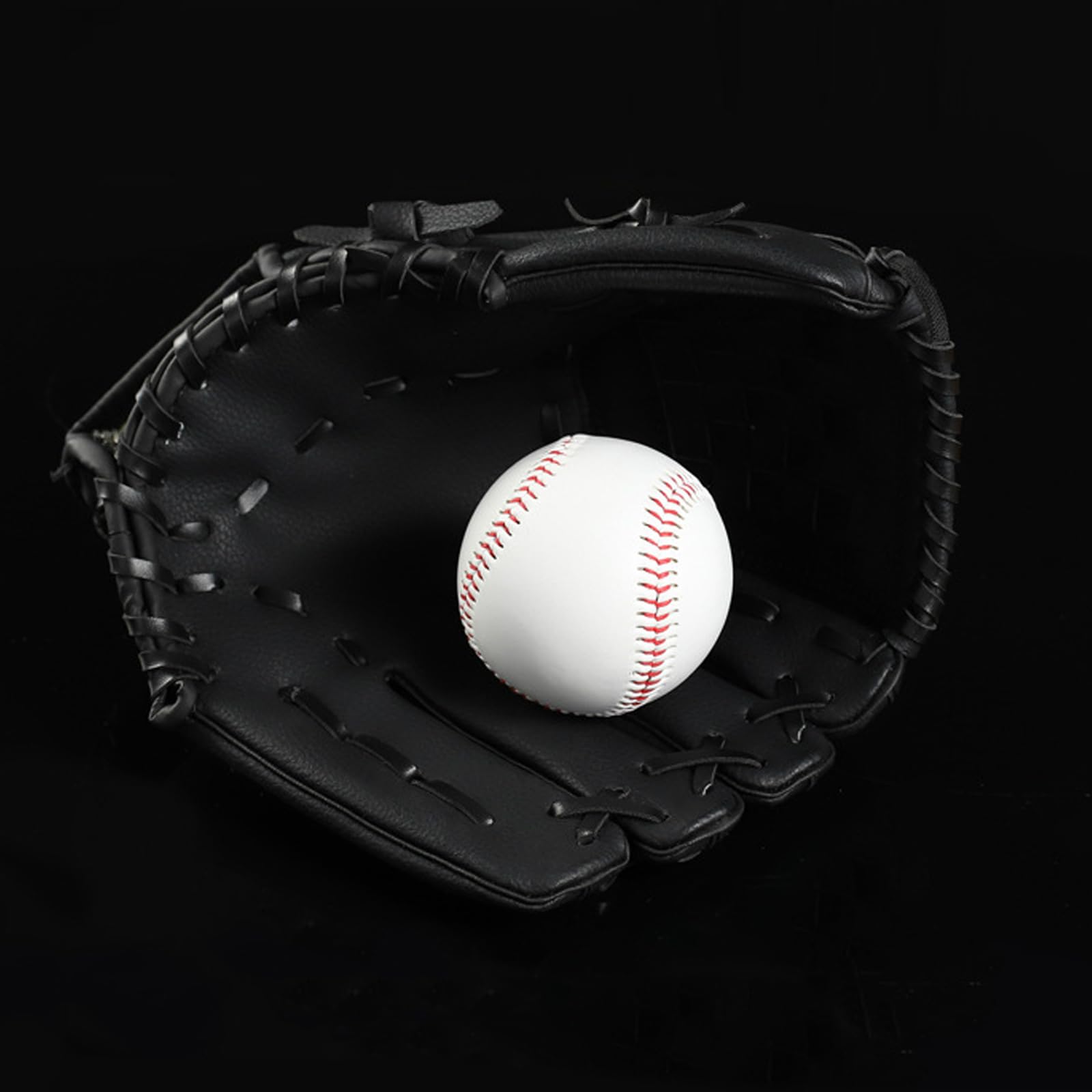 Gant de Baseball et Softball PU pour Lanceur de Champ Intérieur avec Sac de Rangement, Confortable et Réglable pour Enfants et Adultes, Gant Multifonctionnel pour Baseball et Softball