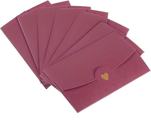 PATIKIL Mini sobres, paquete de 12 soportes pequeños para tarjetas de regalo, sobres retro dorados de invitación de negocios para boda, cumpleaños,