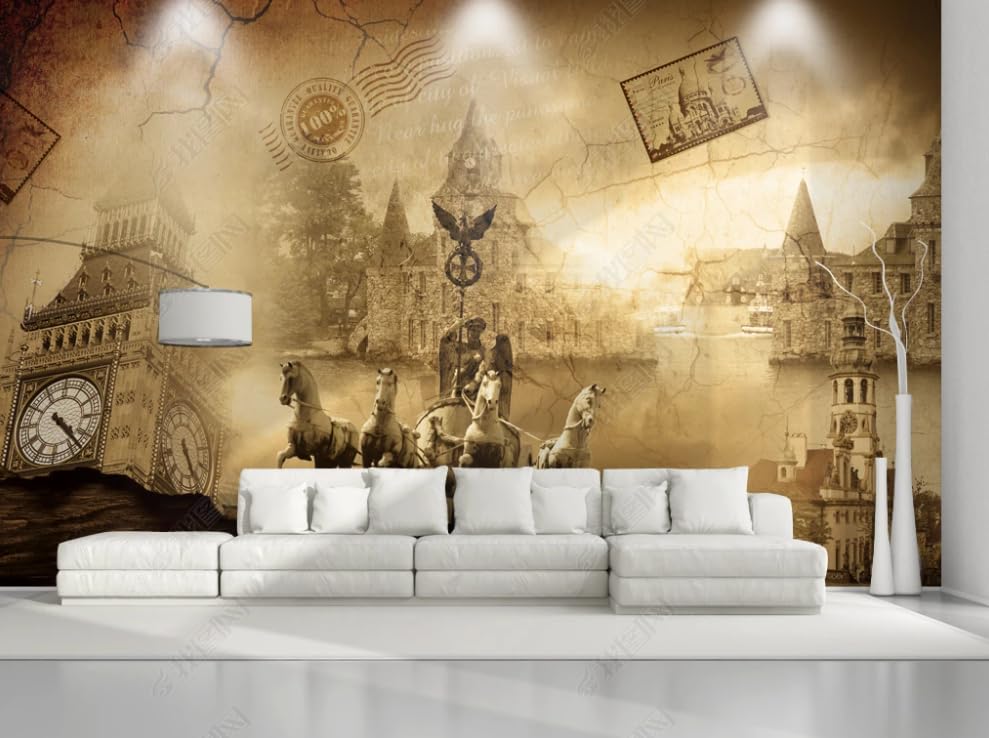 Papier peint photo nostalgique pour masquer un mur abîmé 400x280 - 2