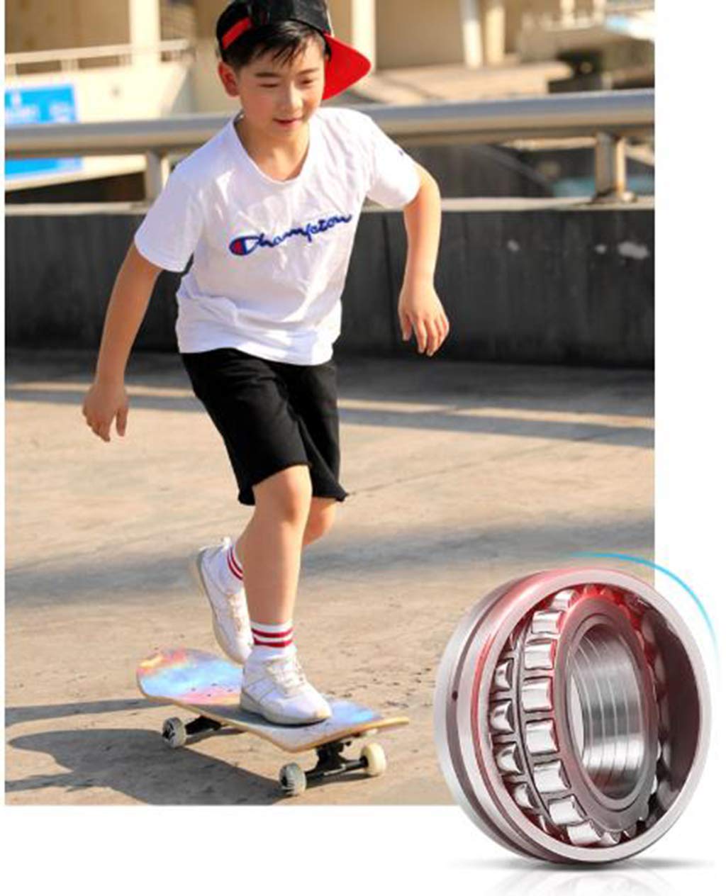 Planche à roulettes pour Enfants Planche à roulettes en érable Robuste pour Enfants débutant vers Le Haut Standard Double Coup de Pied concave 31 Pouces pneus à Quatre Roues Roues en PU