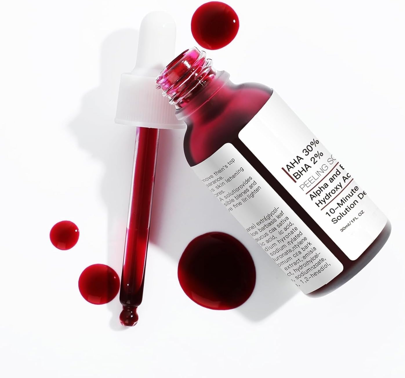 Ordinary Peeling Solution,Aha Bha Chemical Peel for Face Lactic Acid Glycolic Exfoliant Skin Care Products Serum 30% + 2% Gentle Facial Exfoliator for Large Pores, Wrinkles & Fine Lines (1pcs)