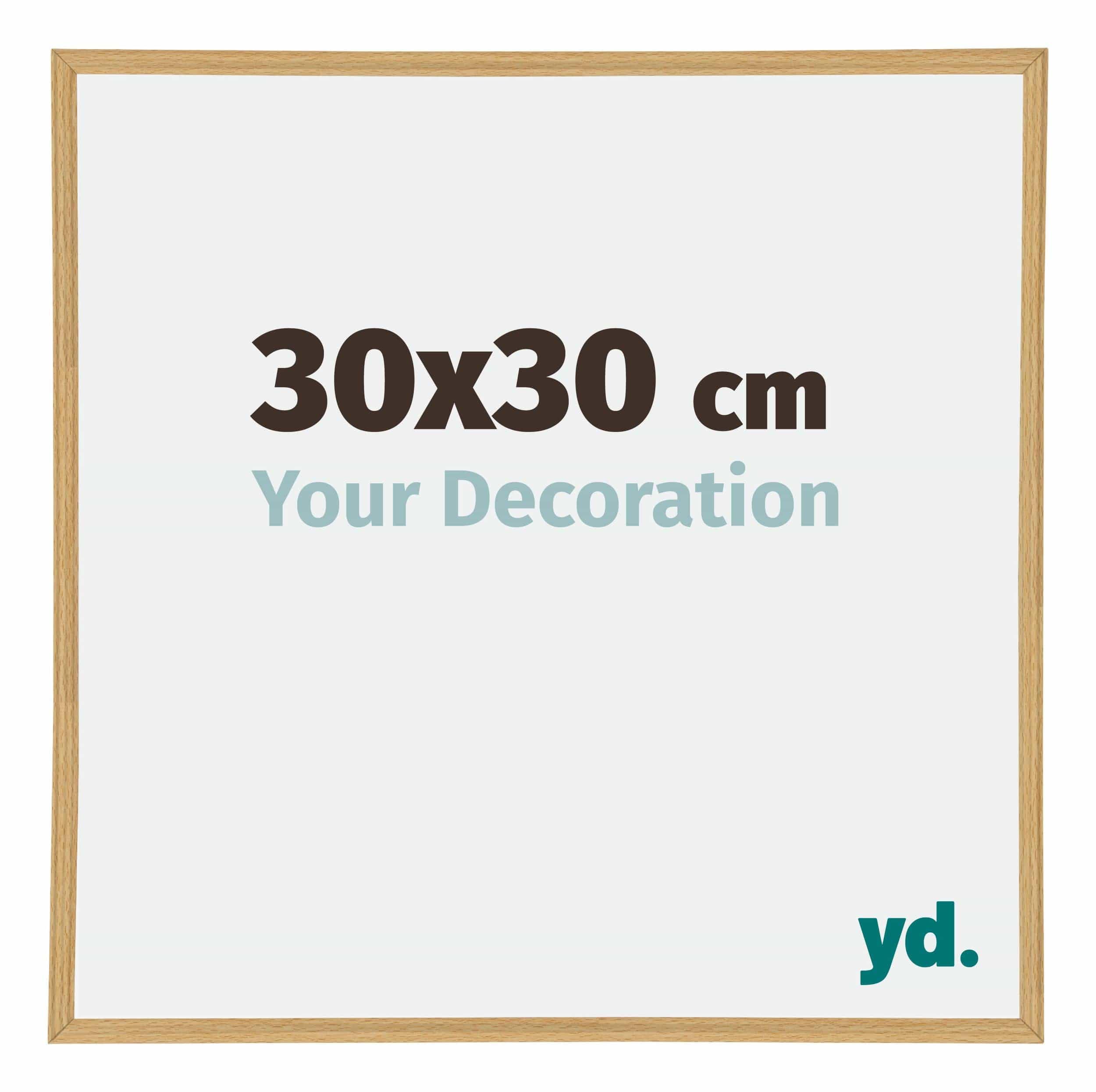 Your Decoration - Picture Frame 30x30 cm - Beech Light - Decorative Wall Frame in Plastic with Antireflection - Frame 30x30 - Annecy